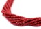 The Bead Chest 2mm Glass Seed Beads - Full Strand of Afghani Tribal Beads (Deep Red) - Bunch of 10 Strands